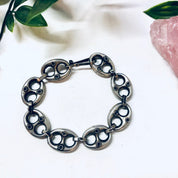 Vintage Charm Bracelet, Silver Bracelet, Link Bracelet, Vintage Jewelry, Vintage Bracelet, Unique Jewelry, Charm Jewelry, Bottle Tab,