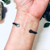 Vintage Silver Bracelet, Cuff Bracelet, Tigers Eye, Sterling Silver, Vintage Jewelry, Unique Jewelry, Cut out Design, Triangle Shape , Brown