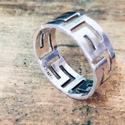 Vintage Silver Ring, Cut Out Ring, Unique Jewelry, Vintage Jewelry, Sterling Silver, Band Ring, Thick Band Ring, Simple Ring, Minimal Design