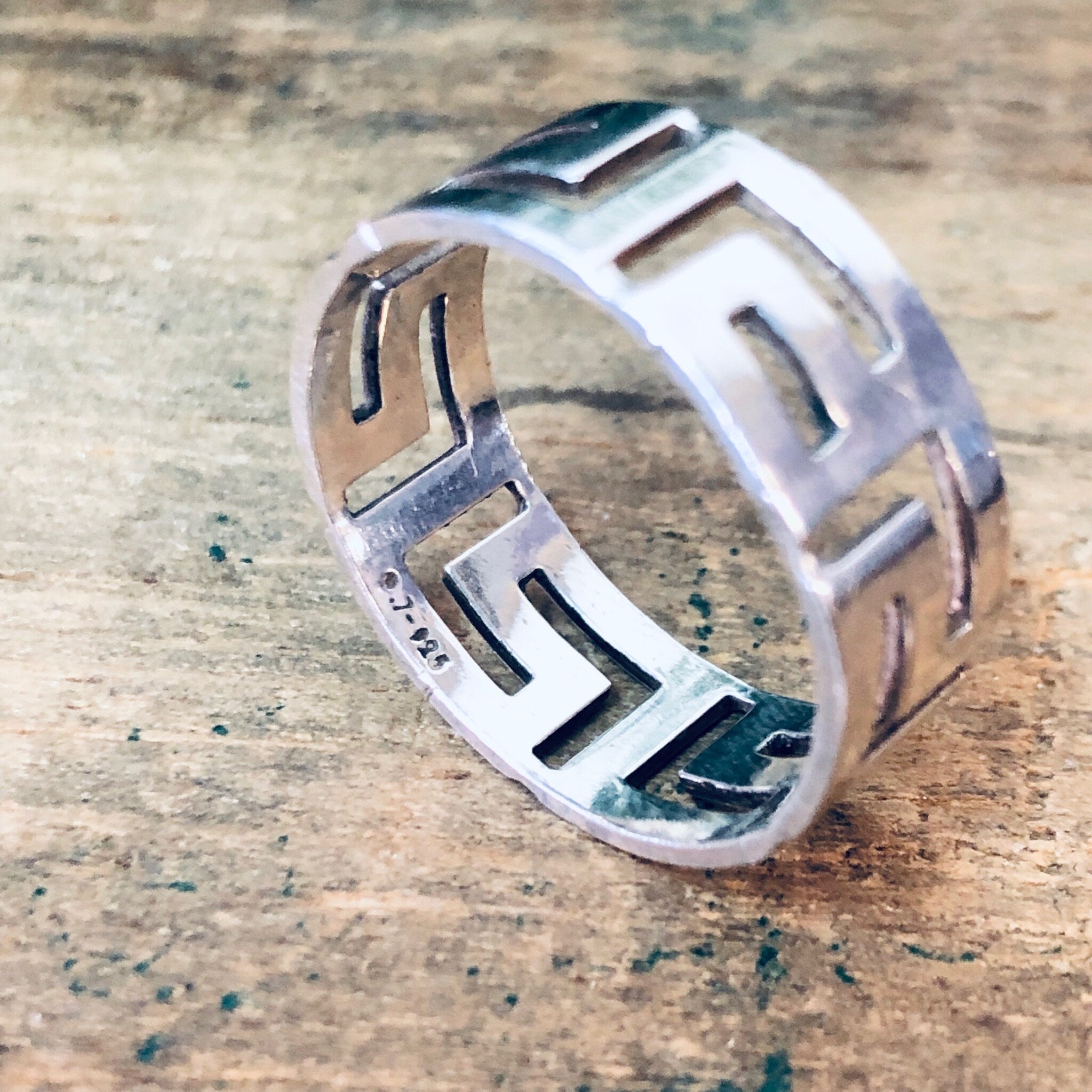 Vintage Silver Ring, Cut Out Ring, Unique Jewelry, Vintage Jewelry, Sterling Silver, Band Ring, Thick Band Ring, Simple Ring, Minimal Design