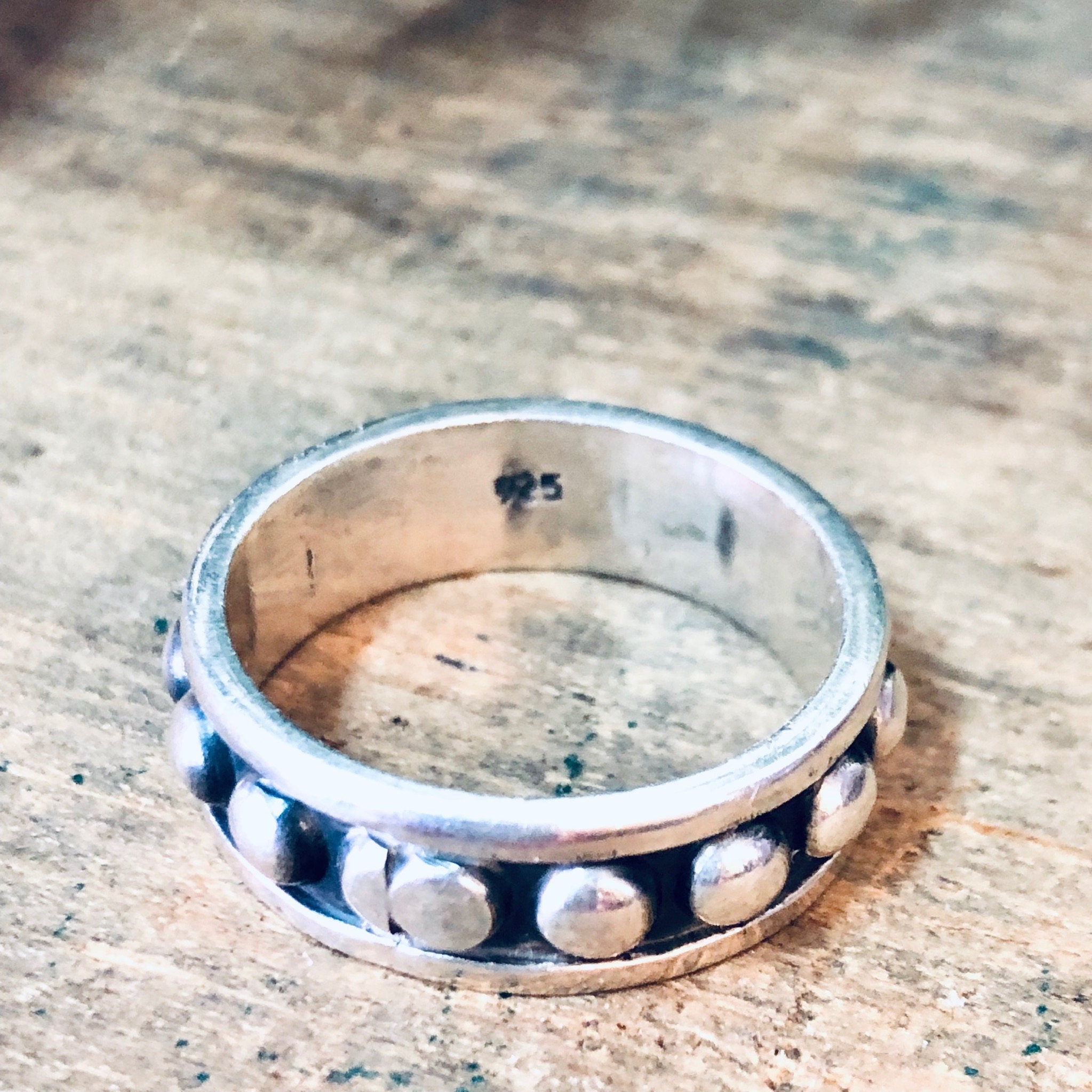 Vintage Silver Ring, Ball Ring, Band Ring, Vintage Jewelry, Simple Jewelry, Unique Ring, Thumb Ring, Large Ring, Boho Style, Bohemian Ring