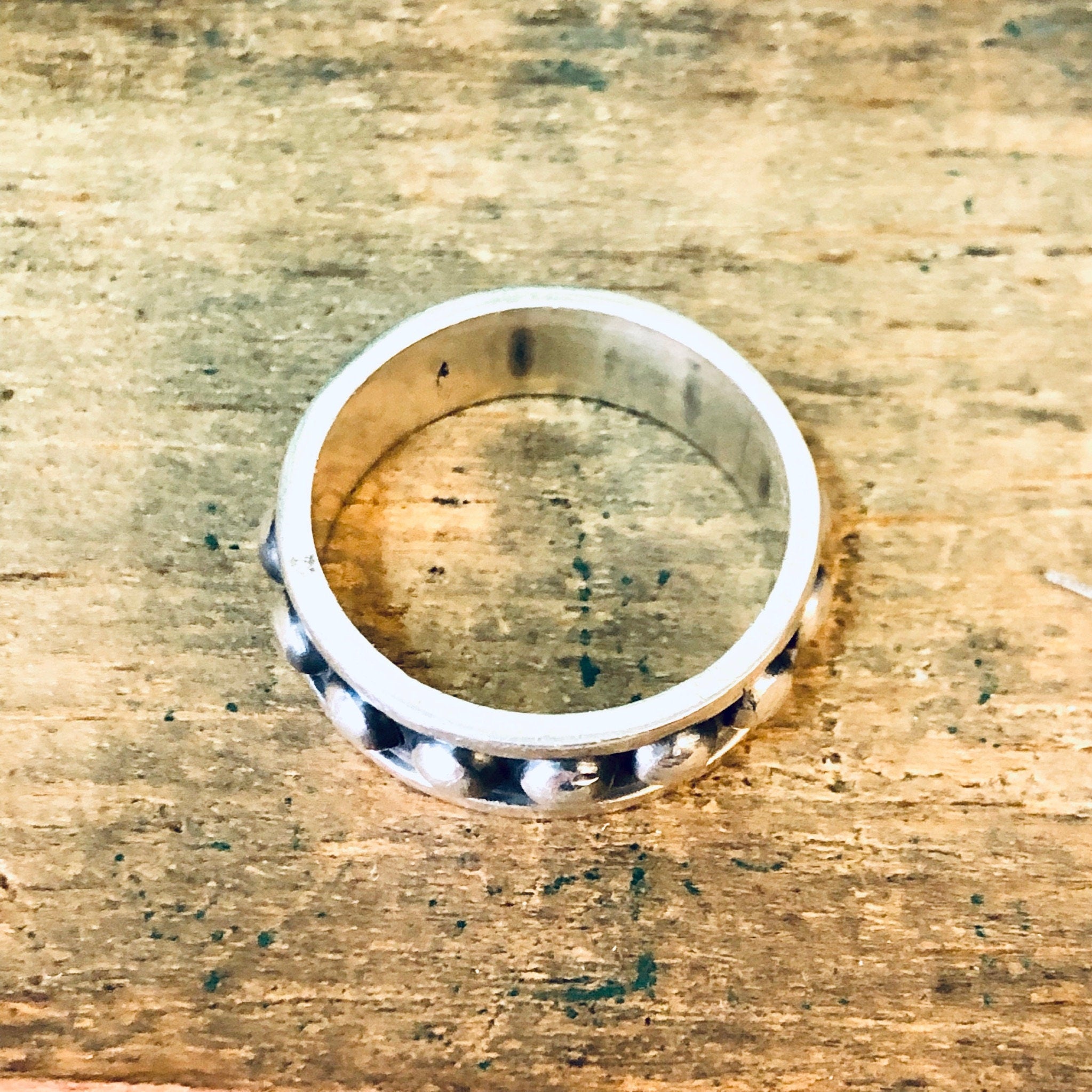 Vintage Silver Ring, Ball Ring, Band Ring, Vintage Jewelry, Simple Jewelry, Unique Ring, Thumb Ring, Large Ring, Boho Style, Bohemian Ring