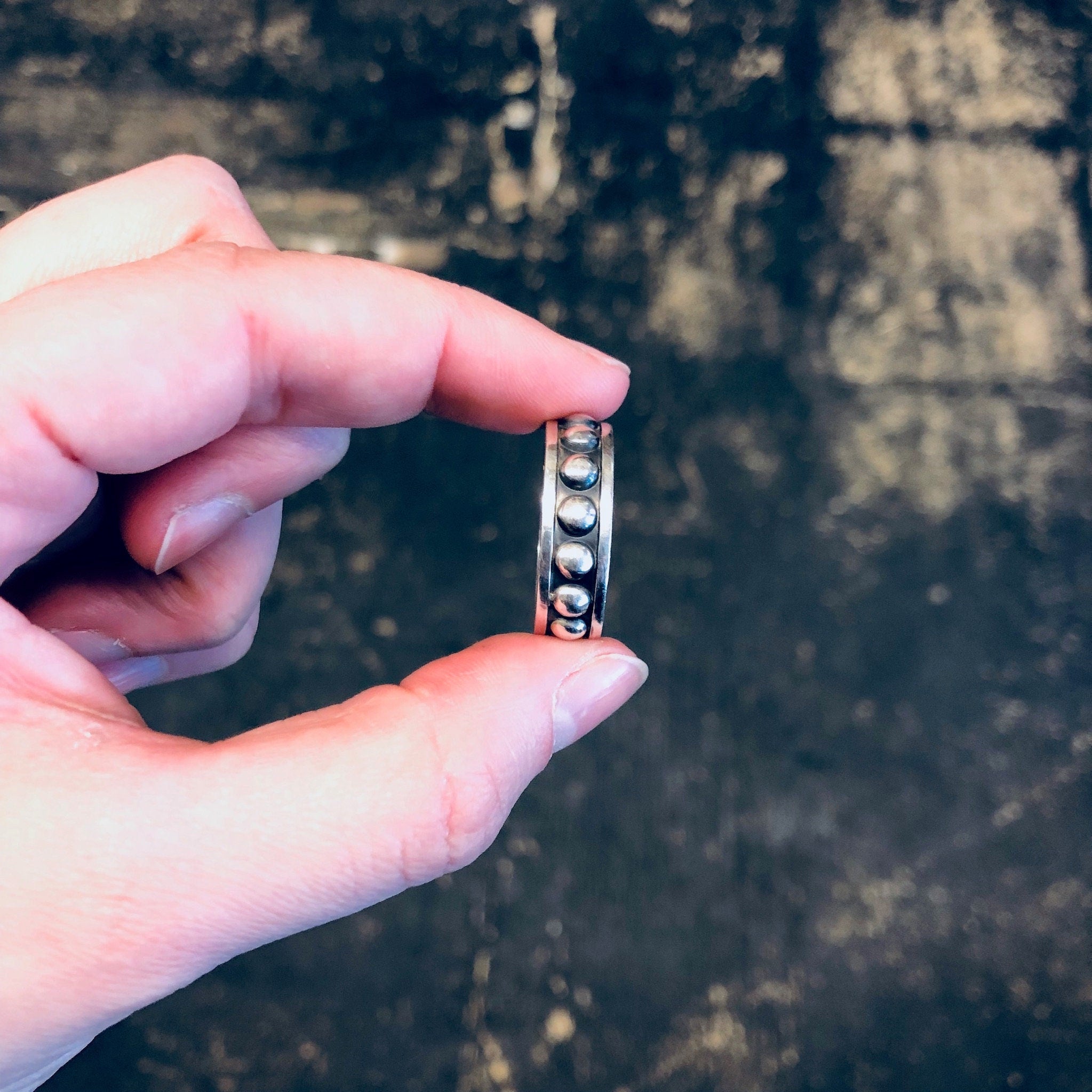 Vintage Silver Ring, Ball Ring, Band Ring, Vintage Jewelry, Simple Jewelry, Unique Ring, Thumb Ring, Large Ring, Boho Style, Bohemian Ring