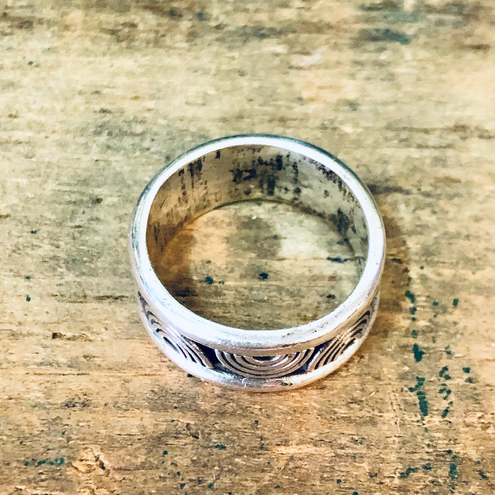Vintage Silver Ring, Rainbow Ring, Rainbow Design, Band Ring, Skinny Band, Unique Jewelry, Vintage Jewelry, Rainbow Jewelry, 925 Ring, Band
