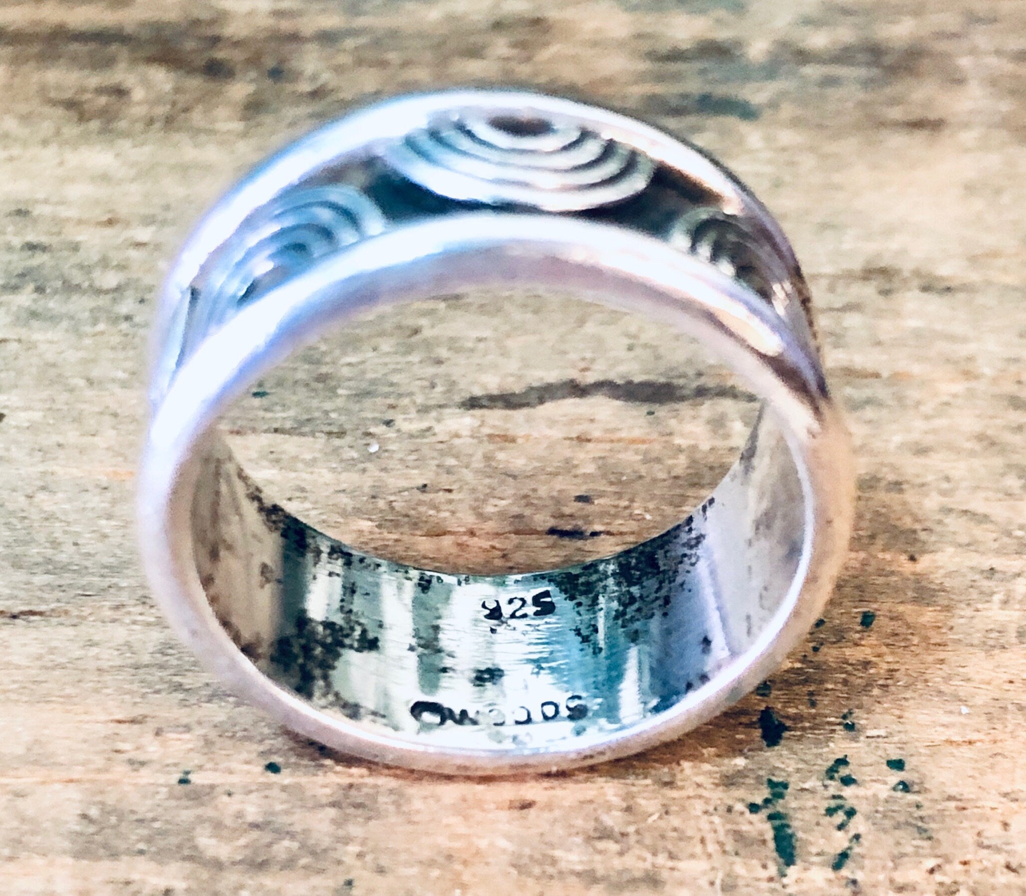 Vintage Silver Ring, Rainbow Ring, Rainbow Design, Band Ring, Skinny Band, Unique Jewelry, Vintage Jewelry, Rainbow Jewelry, 925 Ring, Band