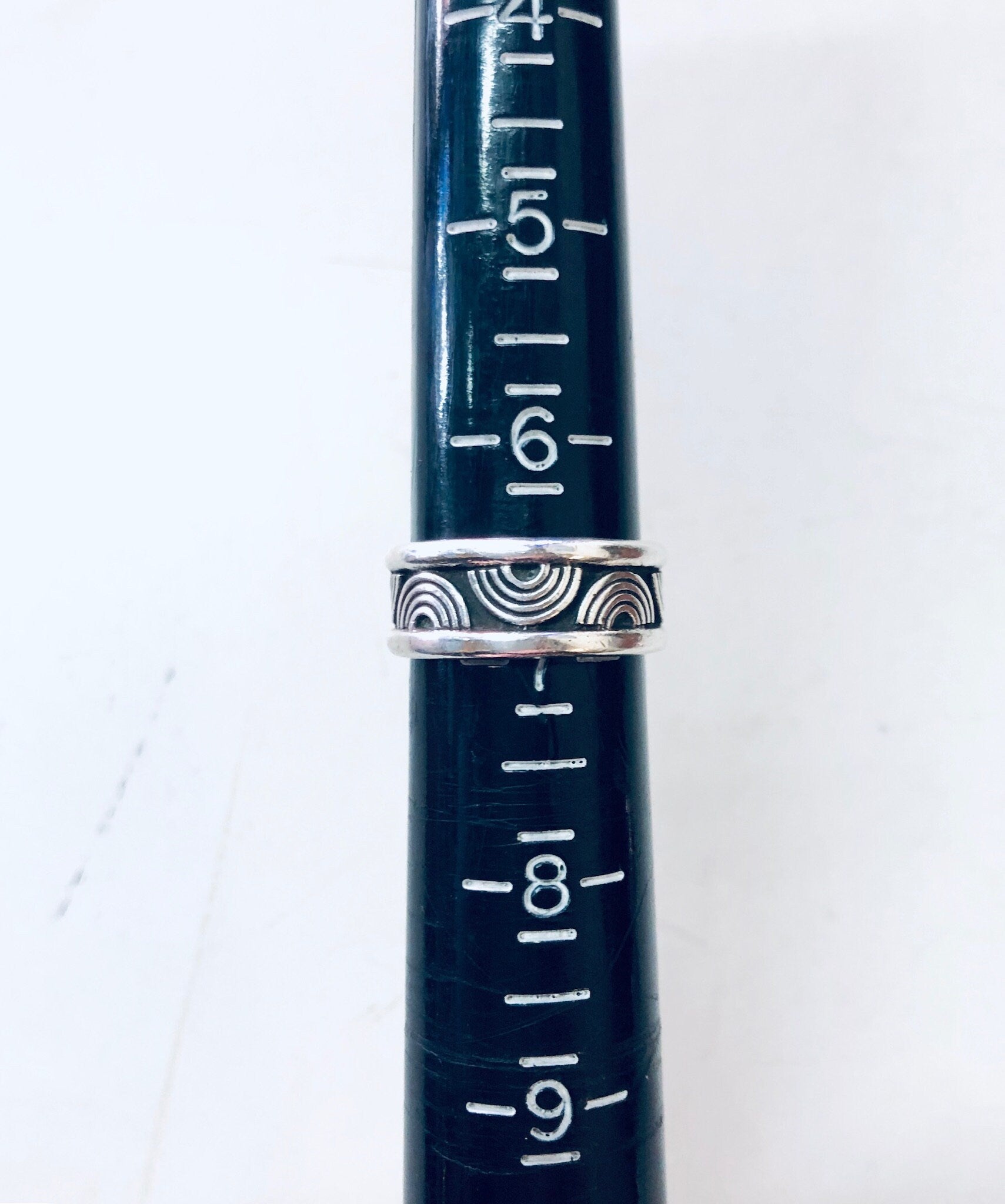 Vintage Silver Ring, Rainbow Ring, Rainbow Design, Band Ring, Skinny Band, Unique Jewelry, Vintage Jewelry, Rainbow Jewelry, 925 Ring, Band