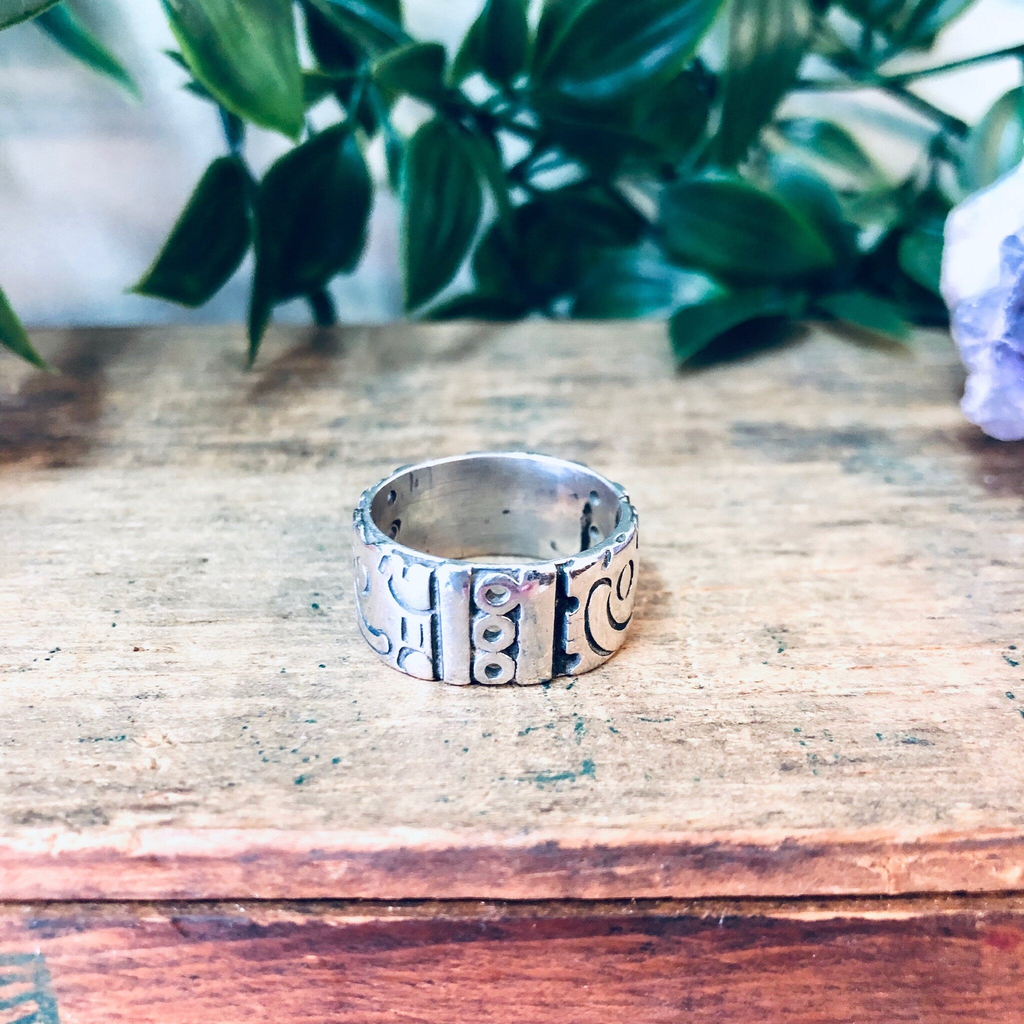Vintage Silver Ring, Taxco Ring, Taxco Jewelry, Band Ring, Wide Band Ring, Unique Ring, Vintage Jewelry, Thick Band Ring, 925 Ring