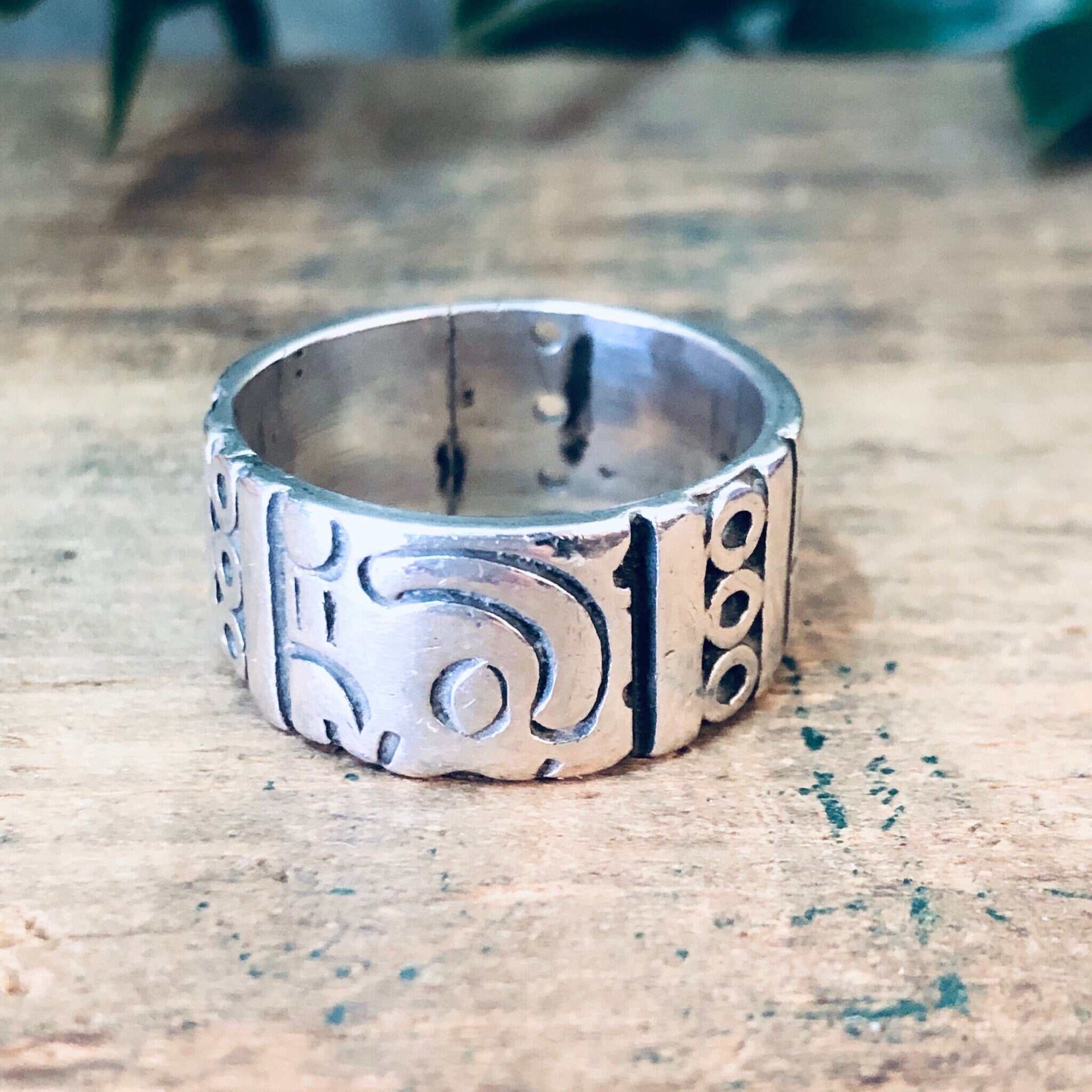Vintage Silver Ring, Taxco Ring, Taxco Jewelry, Band Ring, Wide Band Ring, Unique Ring, Vintage Jewelry, Thick Band Ring, 925 Ring