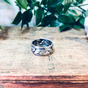 Vintage ESPO Ring, Espo Jewelry, Heart Ring, Wedding Band, Vintage Silver Ring, Vintage Jewelry, Cut Out Ring, Heart Jewelry, Band Ring