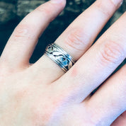 Vintage ESPO Ring, Espo Jewelry, Heart Ring, Wedding Band, Vintage Silver Ring, Vintage Jewelry, Cut Out Ring, Heart Jewelry, Band Ring