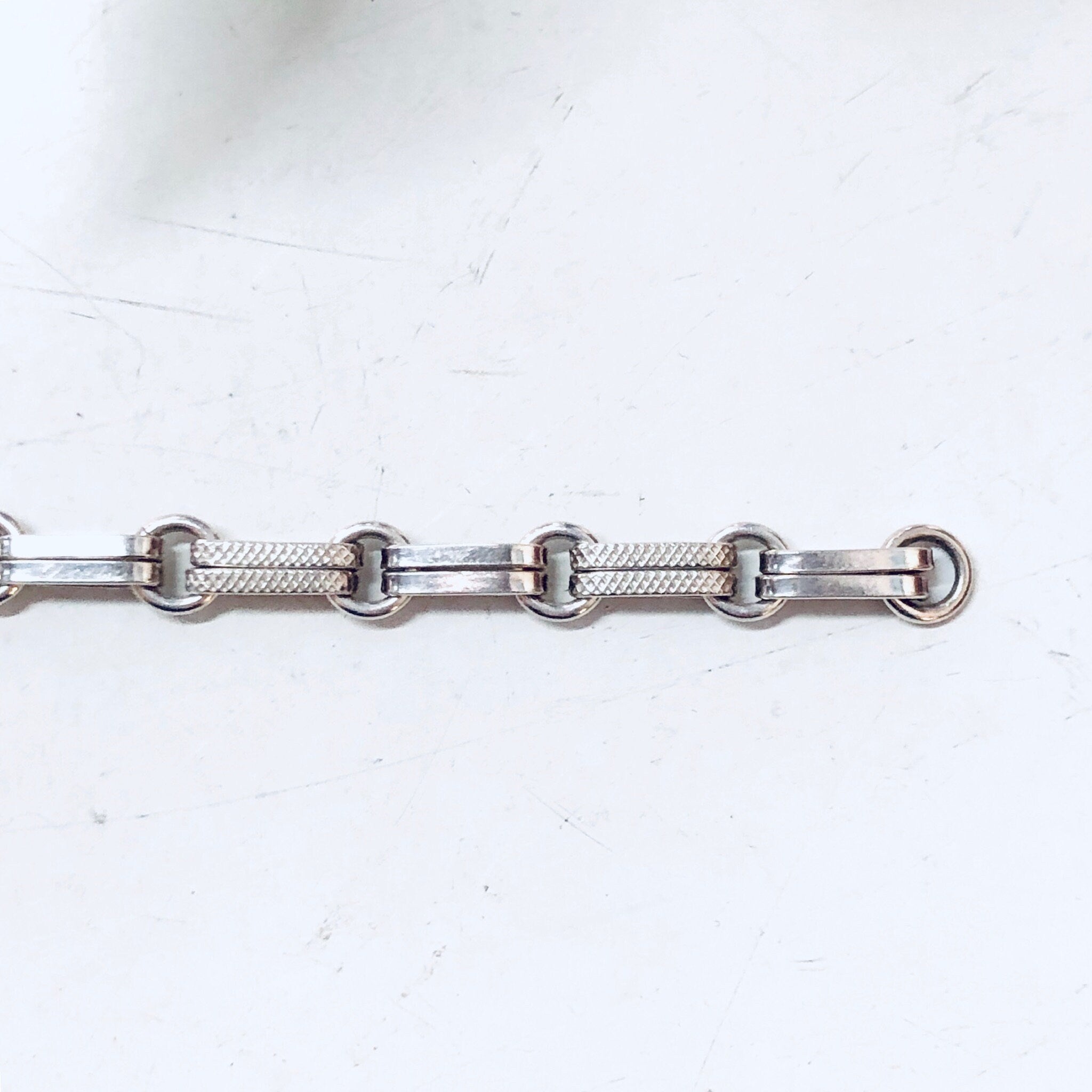 Vintage Silver Bracelet, Vintage Jewelry, Link Bracelet, Sterling Silver, Sleek Jewelry, Simple Bracelet, Anniversary Gift, Wedding Gift