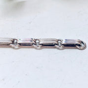 Vintage Silver Bracelet, Vintage Jewelry, Link Bracelet, Sterling Silver, Sleek Jewelry, Simple Bracelet, Anniversary Gift, Wedding Gift