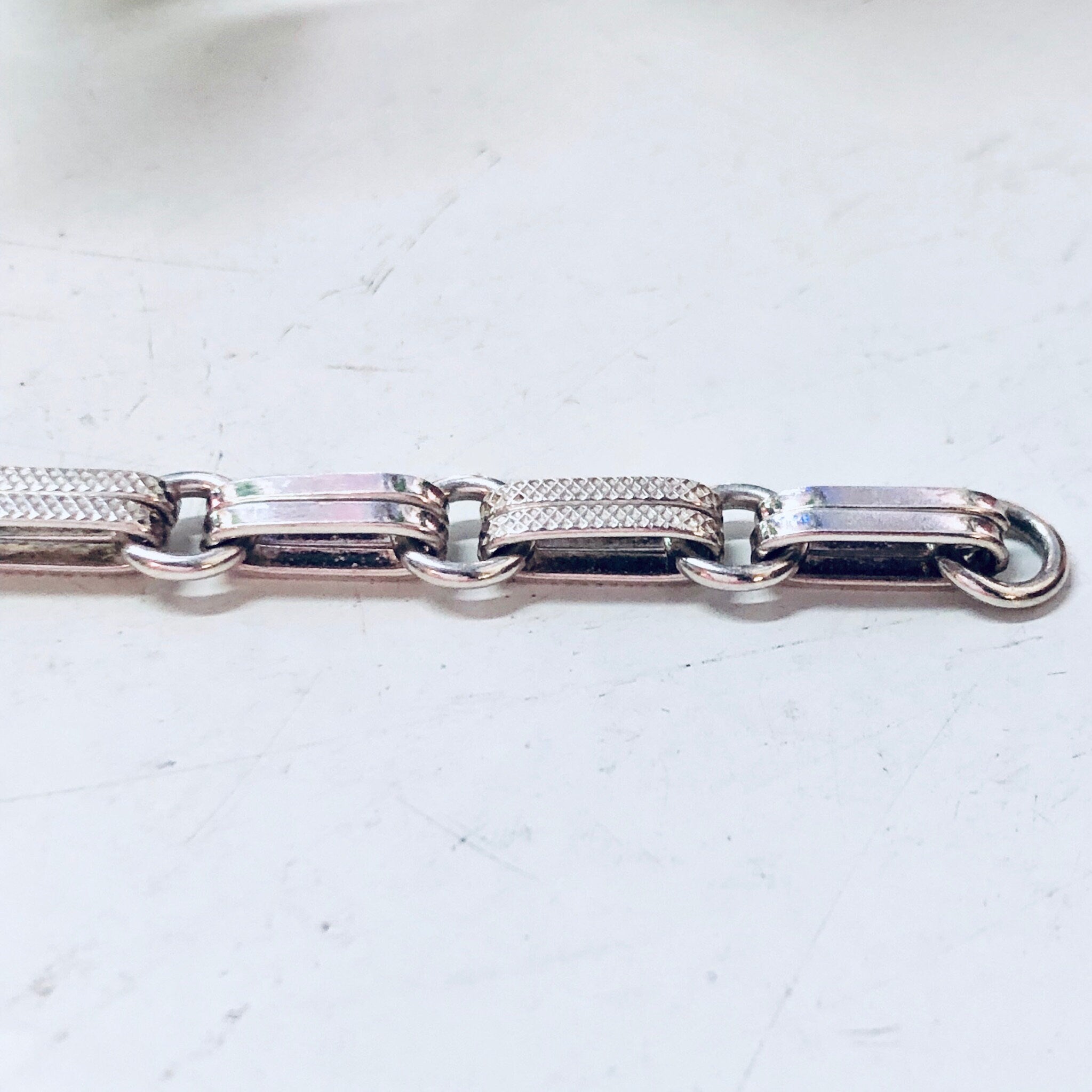 Vintage Silver Bracelet, Vintage Jewelry, Link Bracelet, Sterling Silver, Sleek Jewelry, Simple Bracelet, Anniversary Gift, Wedding Gift