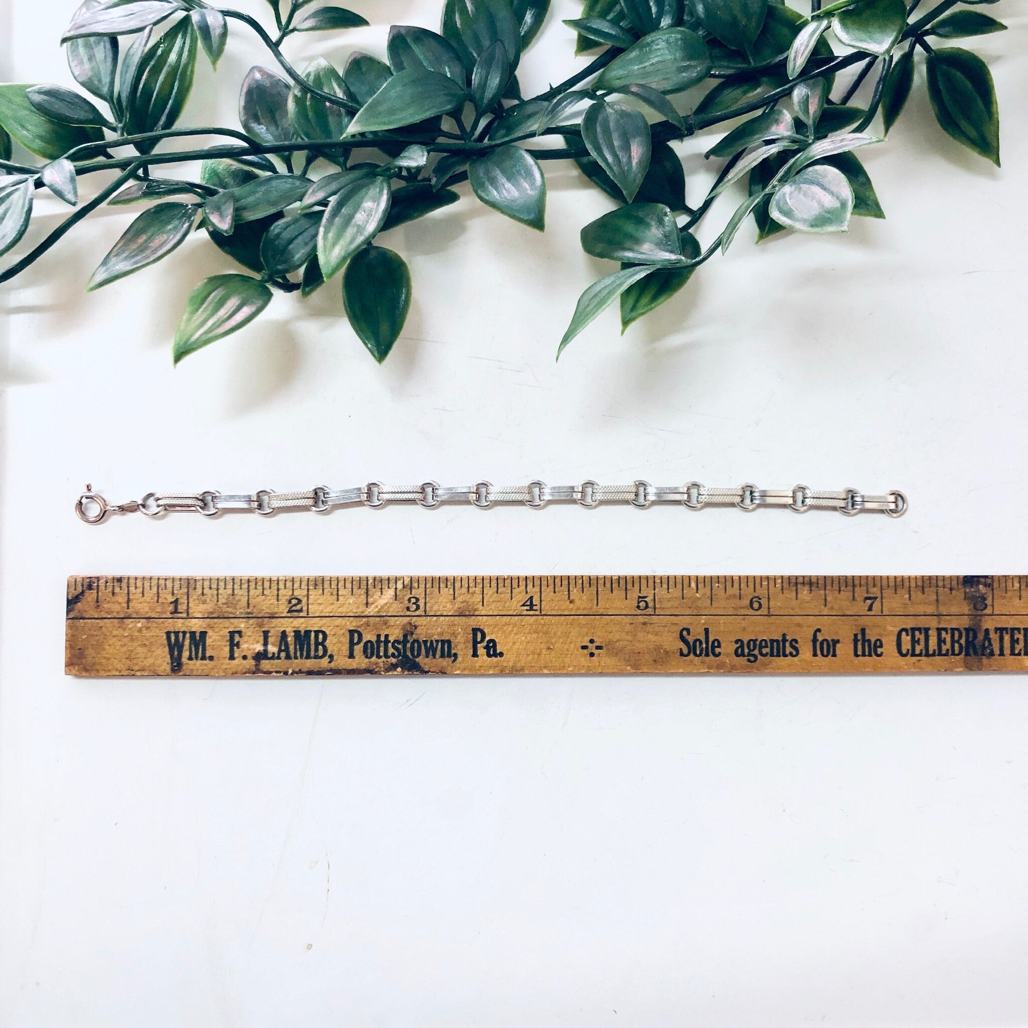 Vintage Silver Bracelet, Vintage Jewelry, Link Bracelet, Sterling Silver, Sleek Jewelry, Simple Bracelet, Anniversary Gift, Wedding Gift