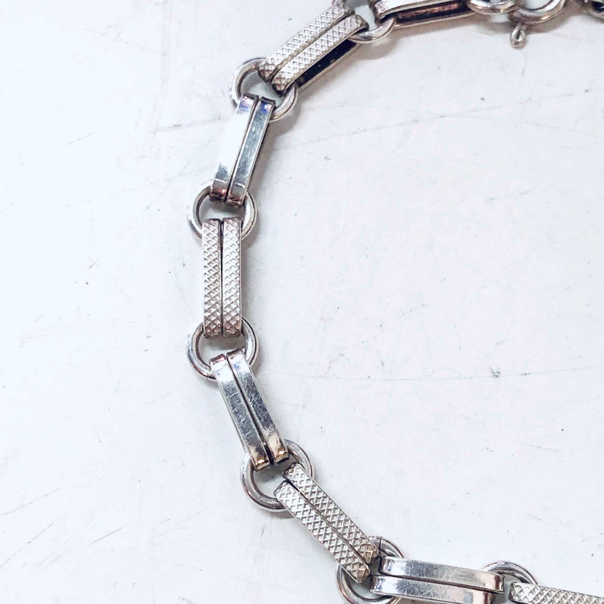 Vintage Silver Bracelet, Vintage Jewelry, Link Bracelet, Sterling Silver, Sleek Jewelry, Simple Bracelet, Anniversary Gift, Wedding Gift