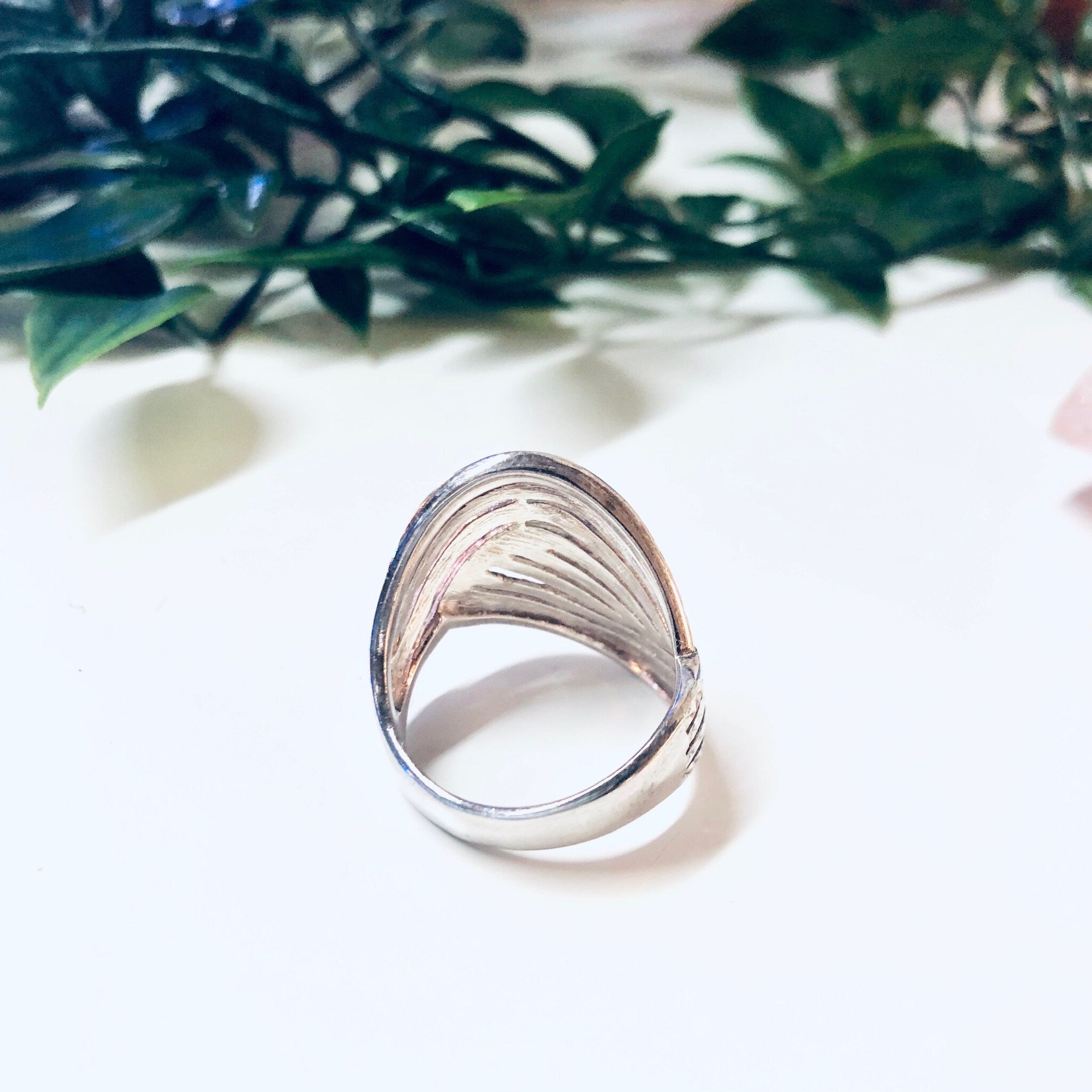 Vintage Silver Ring, Wave Design Ring, 925 Ring, Vintage Jewelry, Unique Jewelry, Sparkly Jewelry, Made in Thailand, Statement Jewelry, 925
