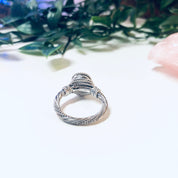Vintage Silver Ring, Turquoise Ring, Unique Jewelry, Made in Vietnam, 925 Ring, Wire Wrap Ring, Blue and Silver, Blue Jewelry, Vintage Ring