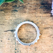 Vintage Silver Ring, Silver Band Ring, Thin Band Ring, Vintage Jewelry, Studded Ring, Stud Jewelry, 925 Band, Skinny Band, Wedding Band Ring
