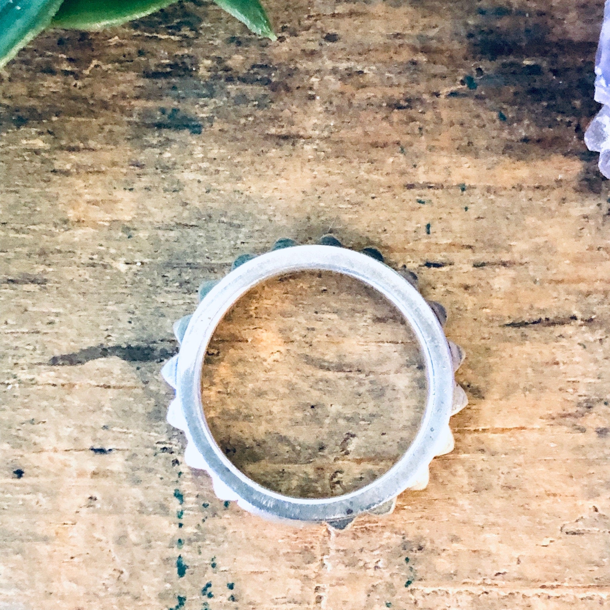 Vintage Silver Ring, Silver Band Ring, Thin Band Ring, Vintage Jewelry, Studded Ring, Stud Jewelry, 925 Band, Skinny Band, Wedding Band Ring