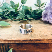 Vintage Silver Ring, Band Ring, Thick Band Ring, Tribal Design Ring, Vintage Jewelry, Geometric Design, Statement Jewelry, Silver Band, 925
