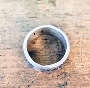 Vintage Silver Ring, Band Ring, Thick Band Ring, Tribal Design Ring, Vintage Jewelry, Geometric Design, Statement Jewelry, Silver Band, 925