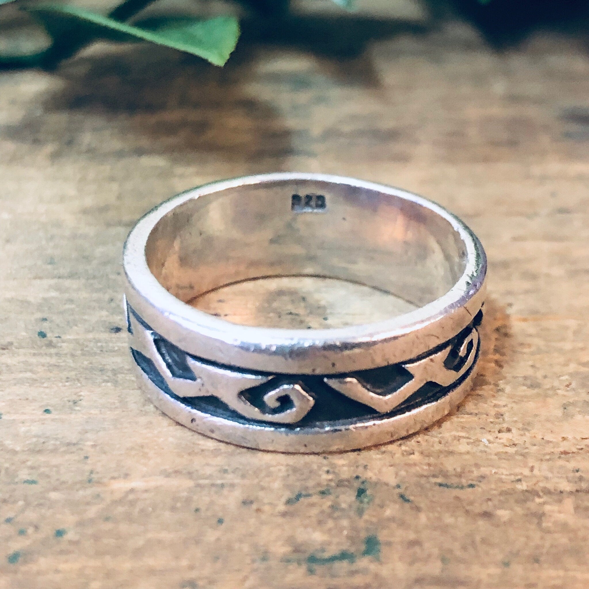 Vintage Silver Ring, Band Ring, Tribal Jewelry, Vintage Jewelry, Tribal Design, Skinny Band Ring, Unique Jewelry, Simple Jewelry, 925 Band