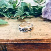 Vintage Silver Ring, Band Ring, Tribal Jewelry, Vintage Jewelry, Tribal Design, Skinny Band Ring, Unique Jewelry, Simple Jewelry, 925 Band