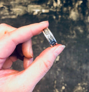 Vintage Silver Ring, Band Ring, Tribal Jewelry, Vintage Jewelry, Tribal Design, Skinny Band Ring, Unique Jewelry, Simple Jewelry, 925 Band