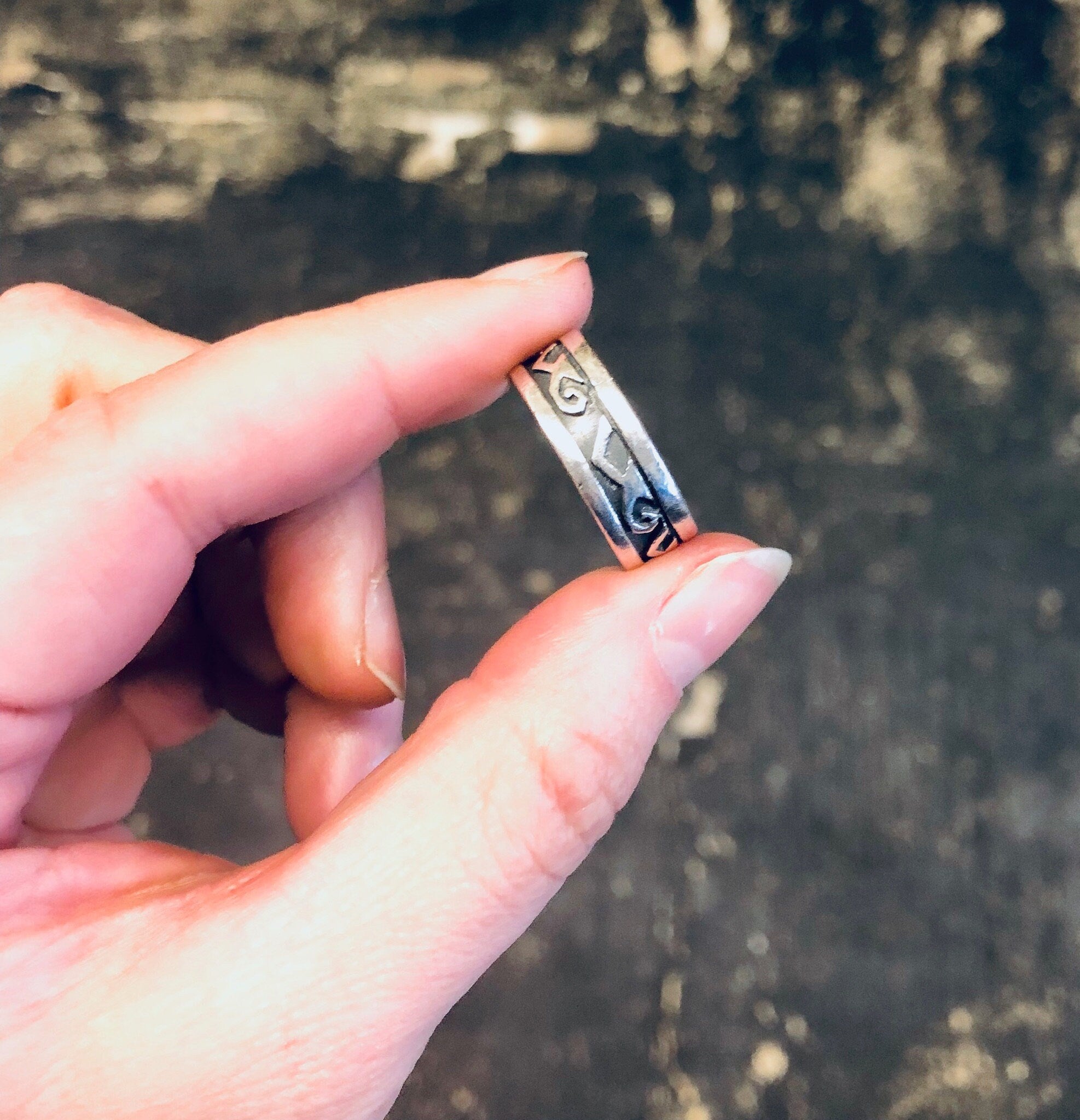 Vintage Silver Ring, Band Ring, Tribal Jewelry, Vintage Jewelry, Tribal Design, Skinny Band Ring, Unique Jewelry, Simple Jewelry, 925 Band