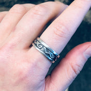 Vintage Silver Ring, Band Ring, Tribal Jewelry, Vintage Jewelry, Tribal Design, Skinny Band Ring, Unique Jewelry, Simple Jewelry, 925 Band
