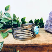 Vintage Cuff Bracelet, Scarab Bracelet, Scarab Jewelry, Blue Scarab, Costume Jewelry, Statement Jewelry, Large Cuff, Silver Toned Jewelry,
