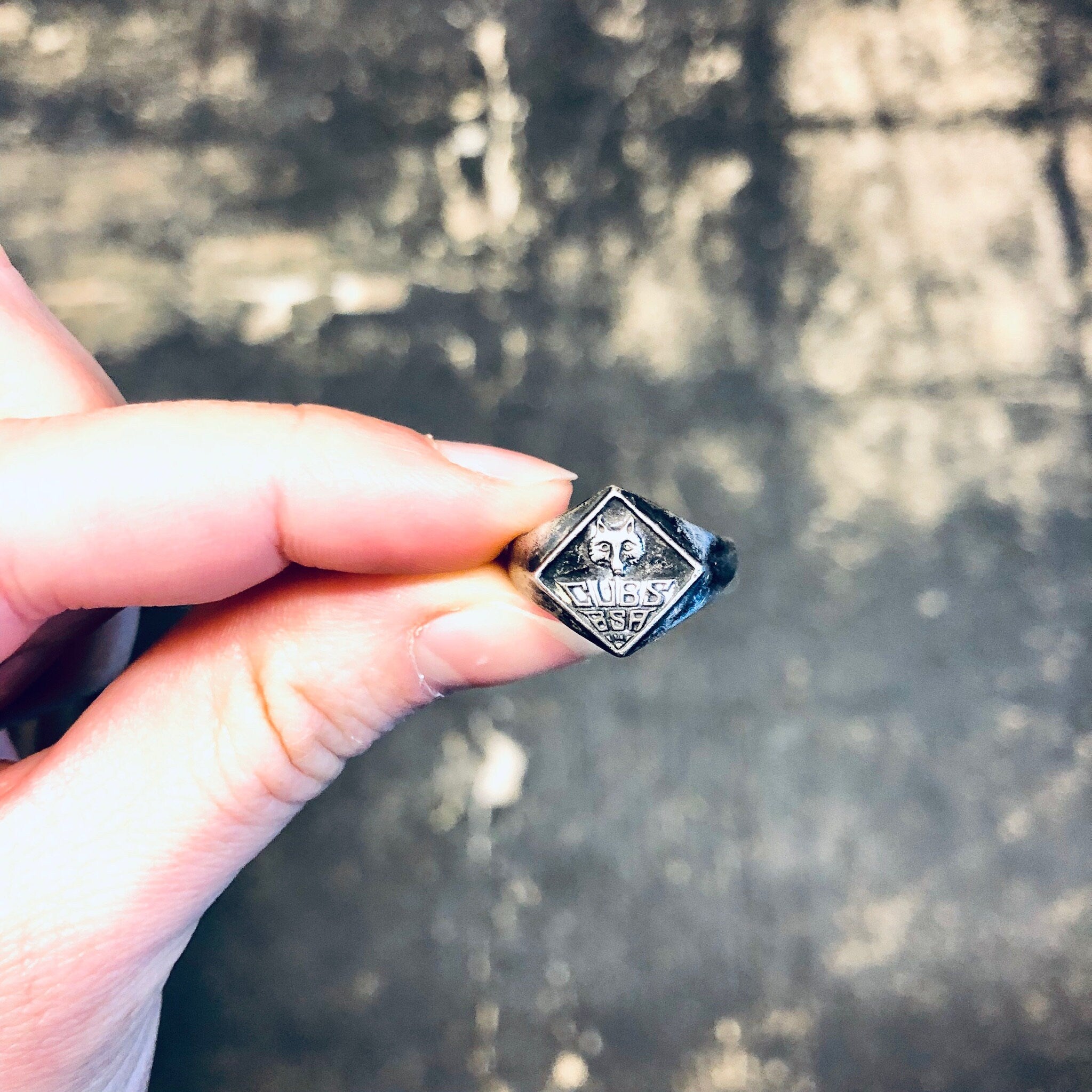Vintage Cub Scout Ring, Silver Cub Scout Ring, Vintage Silver Ring, Boy Scout Ring, Vintage Jewelry, Collectible Jewelry, Cubs Ring, 925