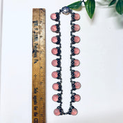 Niels Erik From Necklace, Denmark Necklace, NE From Jewelry, NE From Choker, Pink Necklace, Daisy Necklace, 1950s Jewelry, Vintage Jewelry,