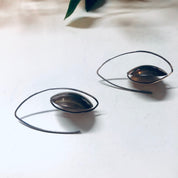 Vintage Earrings, Threader Earrings, Copper Earrings, Vintage Jewelry, Brass Jewelry, Unique Jewelry, Valentines Day Gift, Minimalist
