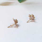 Vintage Gold Earrings, 14K Yellow Gold, 14 Karat Gold, Opal Earrings, Post Earrings, Stud Earrings, October Birthstone, Valentines Day Gift