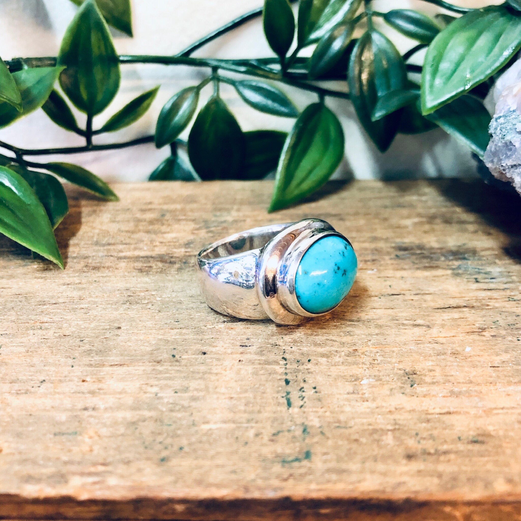 Vintage Espo Sig Ring, Joseph Esposito Jewelry, Vintage Turquoise Ring, Vintage Jewelry, Valentines Day Gift, Minimalist Ring, Boho Style