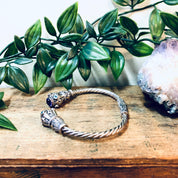 Vintage Silver Bracelet, Vintage Jewelry, Amethyst Bracelet, Unique Jewelry, Valentines Day Gift, 14 K Gold, Blue Stones, Cuff Bracelet