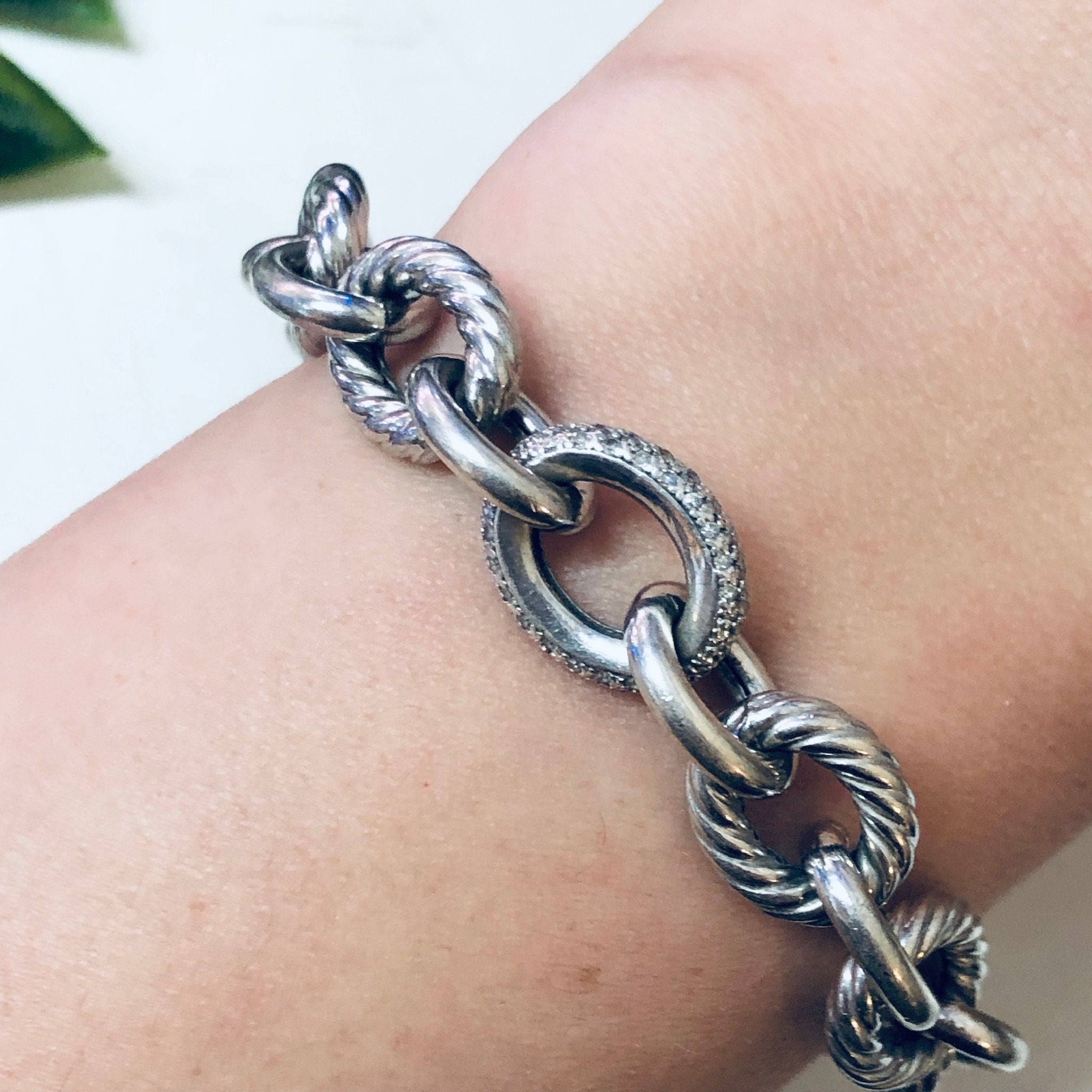 Vintage Silver Bracelet, Link Bracelet, Italian Jewelry, Vintage Jewelry, Simple Jewelry, Minimalist Style, Valentines Day Gift, 925