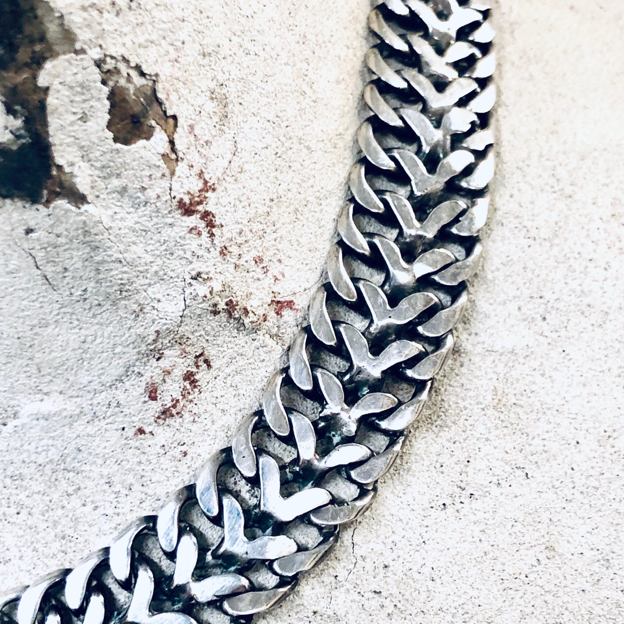Vintage Choker, Vintage Silver Necklace, Thick Chain, Silver Choker, Mexico Sterling, Chain Link, Vintage Jewelry, Bohemian Style, Boho