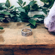 Vintage Silver Ring, Tribal Design Ring, 925 Ring, Thick Band Ring, Vintage Jewelry, Simple Jewelry, Statement Piece, Braid Design Ring,