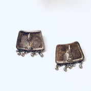 Vintage Earrings, Unique Jewelry, Silver Toned Earrings, Pierced Ears, Dangle Earrings, Ball Earrings, Wedding Jewelry, Wedding Gift, Boho