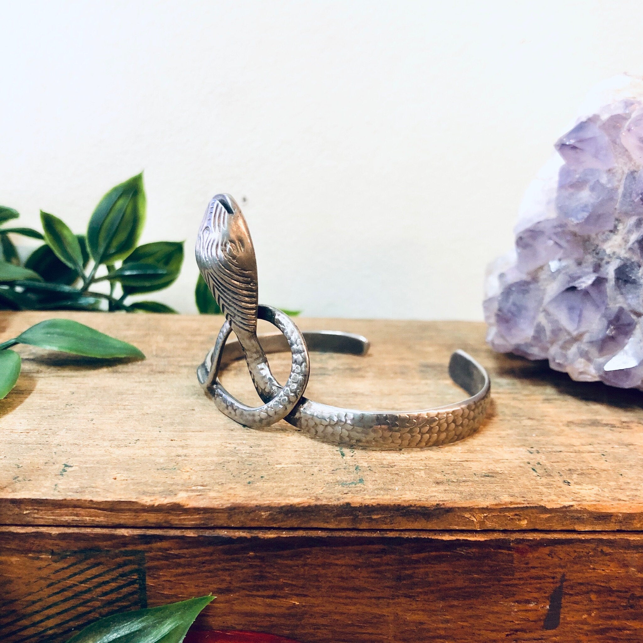 Vintage Snake Bracelet, Snake Cuff, Costume Jewelry, Vintage Jewelry, Boho Style Jewelry, Bohemian Style, Valentines Day Gift, Silver Toned