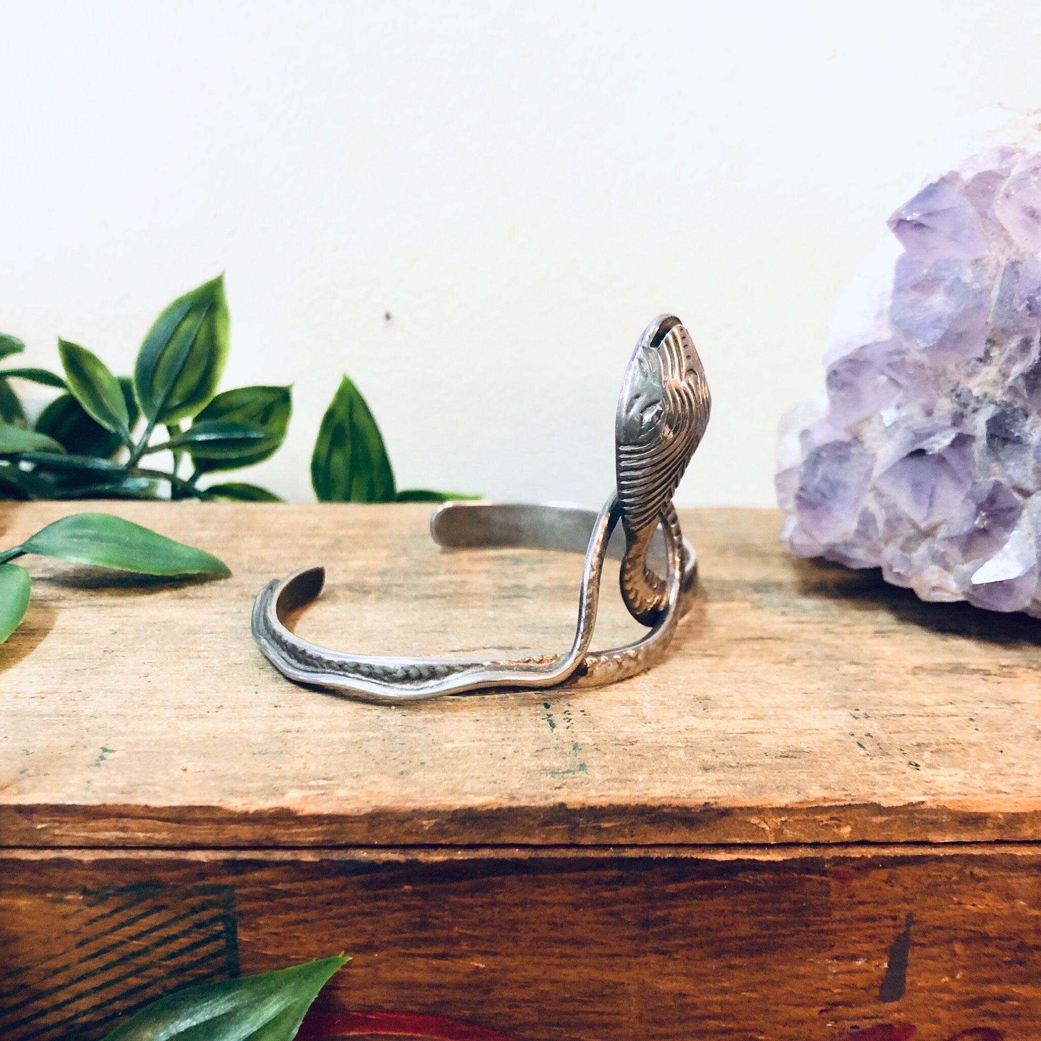 Vintage Snake Bracelet, Snake Cuff, Costume Jewelry, Vintage Jewelry, Boho Style Jewelry, Bohemian Style, Valentines Day Gift, Silver Toned