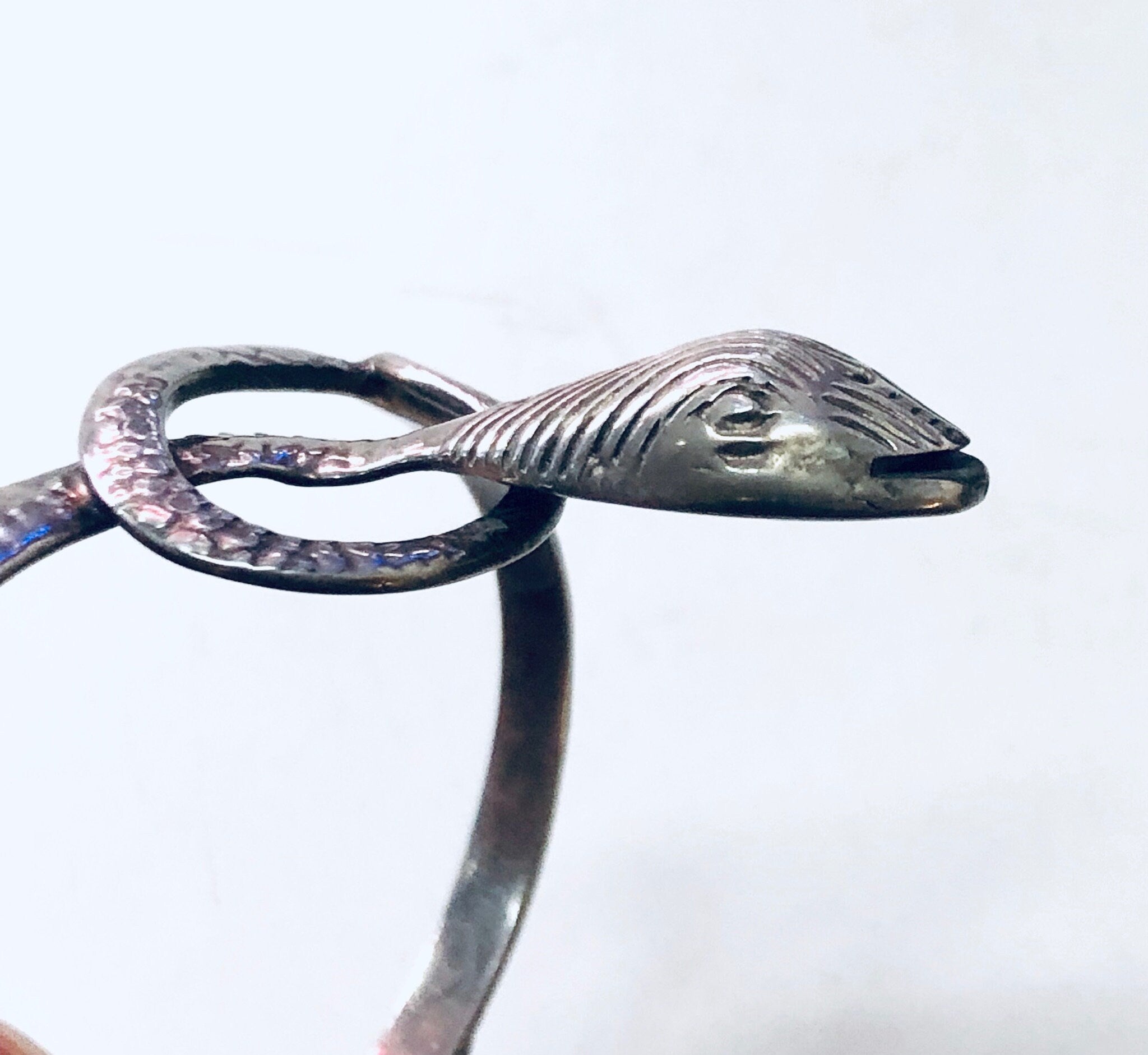 Vintage Snake Bracelet, Snake Cuff, Costume Jewelry, Vintage Jewelry, Boho Style Jewelry, Bohemian Style, Valentines Day Gift, Silver Toned