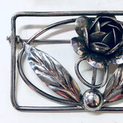 Flower Brooch, Vintage Brooch, Silver Brooch, Vintage Pin, Cut out Brooch, Flower Jewelry, Vintage Jewelry, Valentines Day Gift, Silver Pin