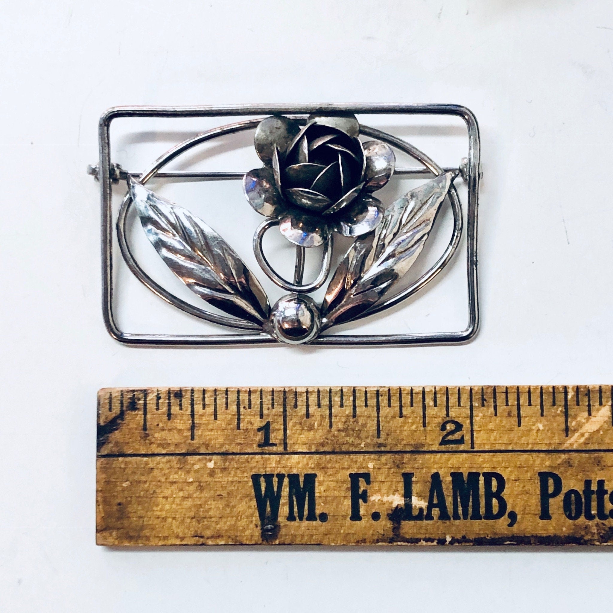 Flower Brooch, Vintage Brooch, Silver Brooch, Vintage Pin, Cut out Brooch, Flower Jewelry, Vintage Jewelry, Valentines Day Gift, Silver Pin