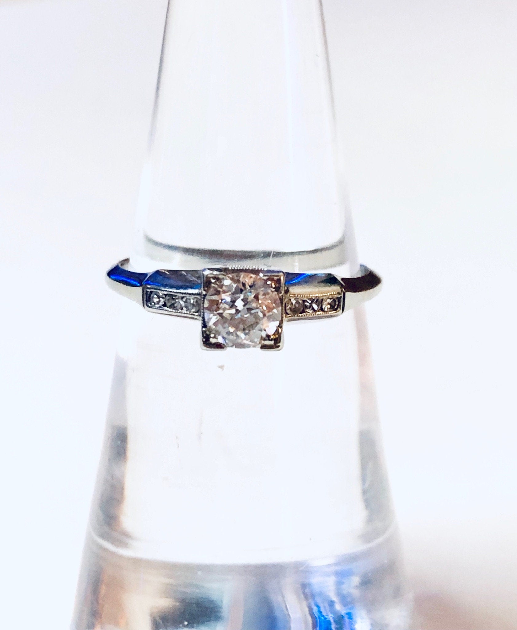 Vintage Engagement Ring, Vintage Diamond Ring, Gold Diamond Ring, White Gold Ring, Engagement Jewelry, Wedding Jewelry, Vintage Jewelry,
