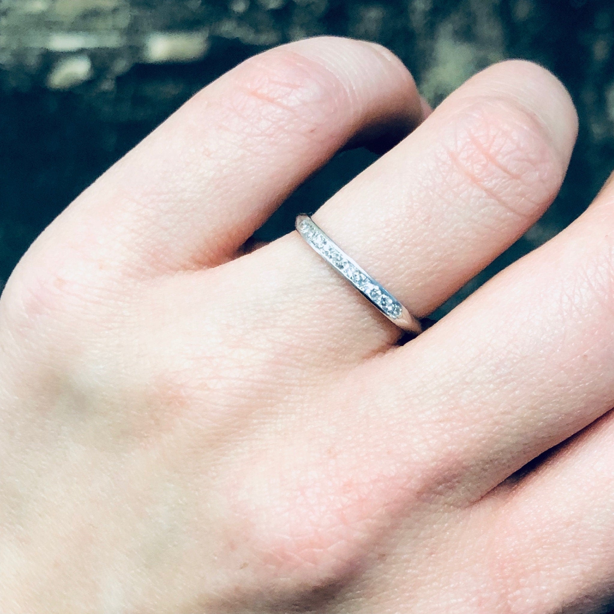 Diamond Wedding Band, Platinum Wedding Band, Platinum Jewelry, Diamond Ring, Wedding Band, Wedding Jewelry, Vintage Jewelry, Valentines Day