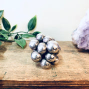 Vintage Silver Ring, Statement Ring, Large Ring, Adjustable Ring, Vintage Jewelry, Ball Ring, Cocktail Ring, 925 Ring, Mexican Silver
