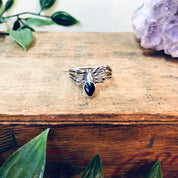 Vintage Silver Ring, Spider Ring, Black Onyx Ring, Vintage Jewelry, Unique Jewelry, Spider Jewelry, Goth Ring, Black and Silver, 925 Ring